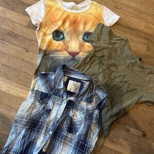Bundle girl 3 tops short sleeve size 12